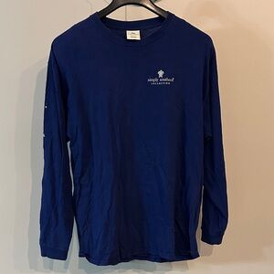 Simply Southern Men's Navy Long Sleeve Tee